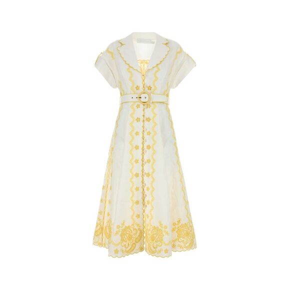 ZIMMERMANN Dresses & Skirts - Zimmermann Women Embroidered Linen Lucky Dress